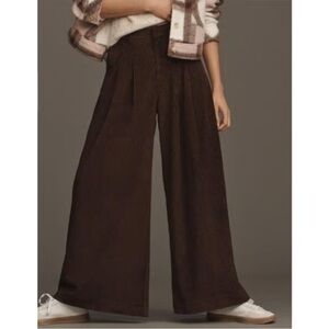 Maeve Avery pleated wide leg Green oversized Wide-Leg Pants grunge goblincore 4